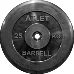 Диски обрезиненные ATLET d=26 (1,25 кг - 25 кг)