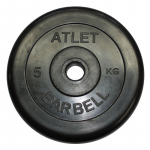 Диски обрезиненные ATLET d=26 (1,25 кг - 25 кг)