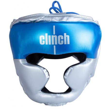 Шлем боксерский CLINCH KIDS, цвет серебристо-синий