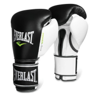 Перчатки тренировочные Everlast Powerlock PU, цвет чёрно-белый