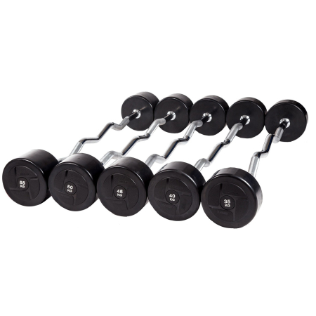 Набор изогнутых штанг PROFI-FIT, 35-55 кг., шаг 5 кг. (5 шт.)