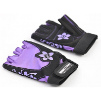 Перчатки для фитнеса чёрно-фиолетовые (замш) Onhill X11 