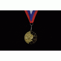 Медаль спортивная с лентой за 2 место. диаметр 5 см 5200-2 Sprinter