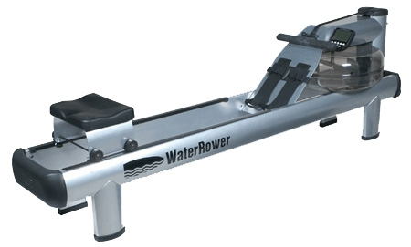 Гребной тренажер WATERROWER серии M1 на высоких ножках с дисплеем 510 S4